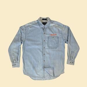 Vintage Syracuse chambray shirt, 1990s size M Syracuse University button down